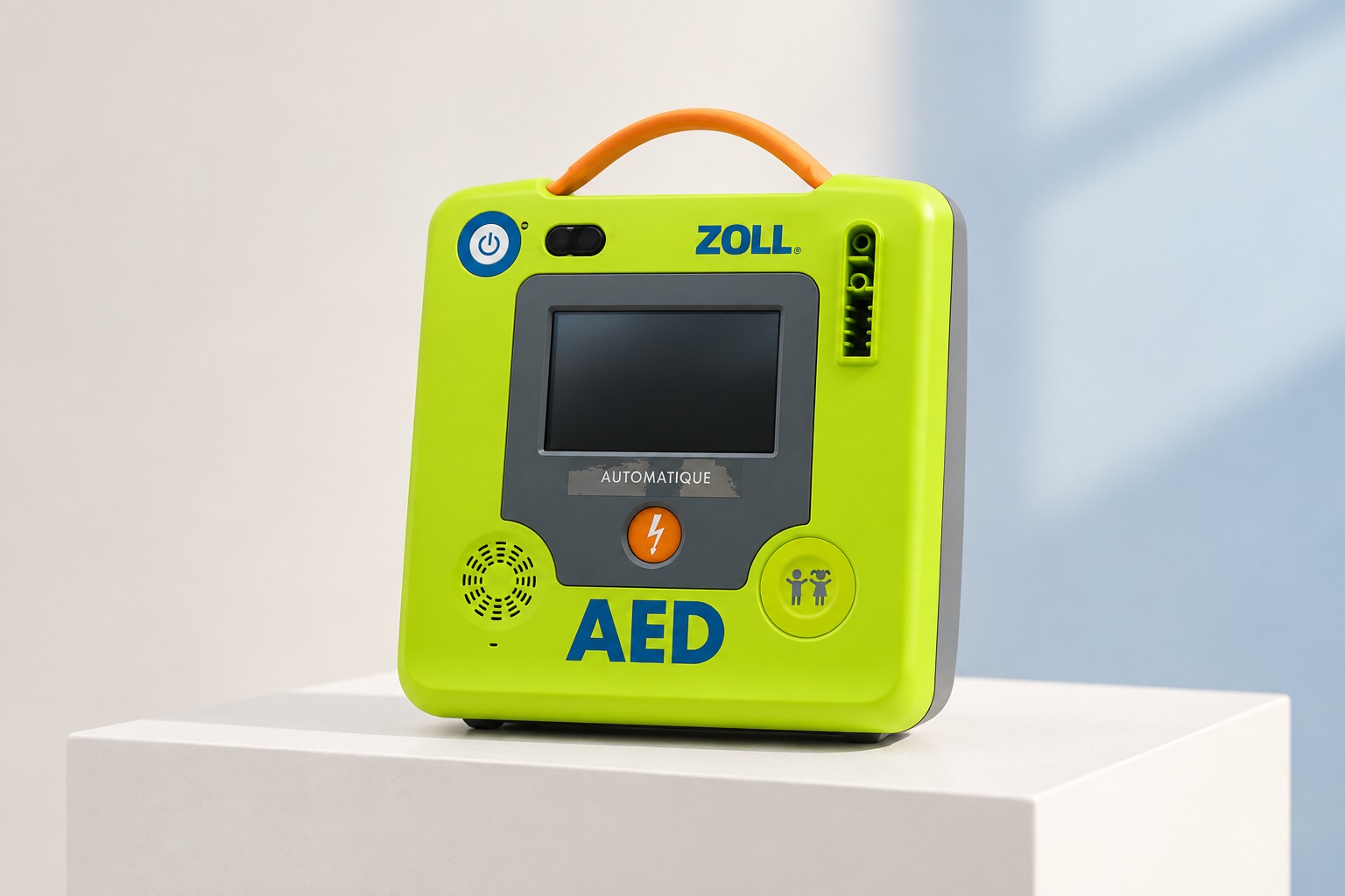 Mise en scène illustrative du défibrillateur Zoll